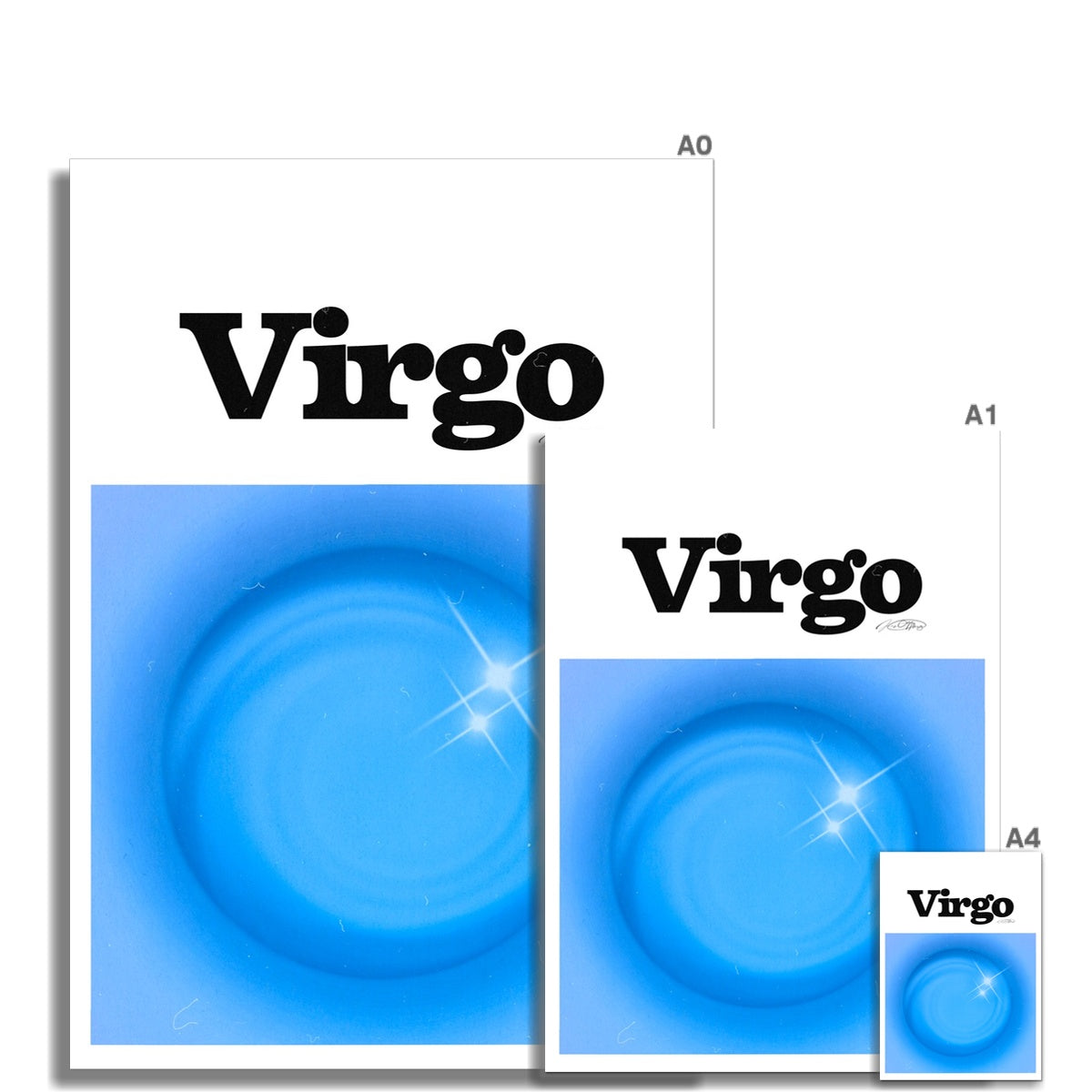 Virgo Aura art print by Les Muses. Zodiac sign wall art. Astrology artwork collection.