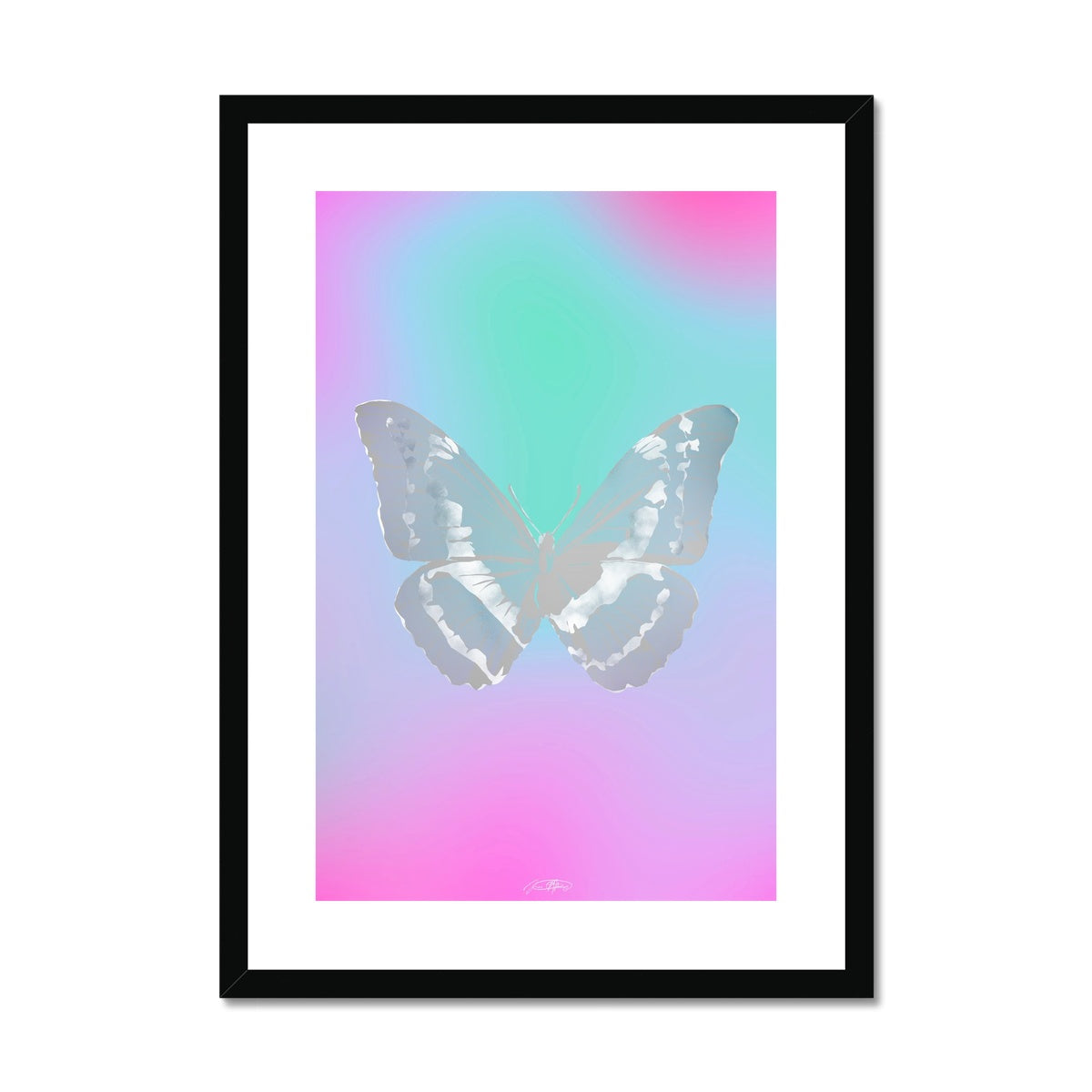 © les muses / Psyches is a collection of butterfly art prints featuring original illustrations of butterflies in an array with aura, gradient and glitter colors. The collection was inspired from the formal greek word psyche, thought to be the soul of the dead, and is comprised of over a hundred dreamy danish pastel butterfly posters, with silver and gold foil options. 