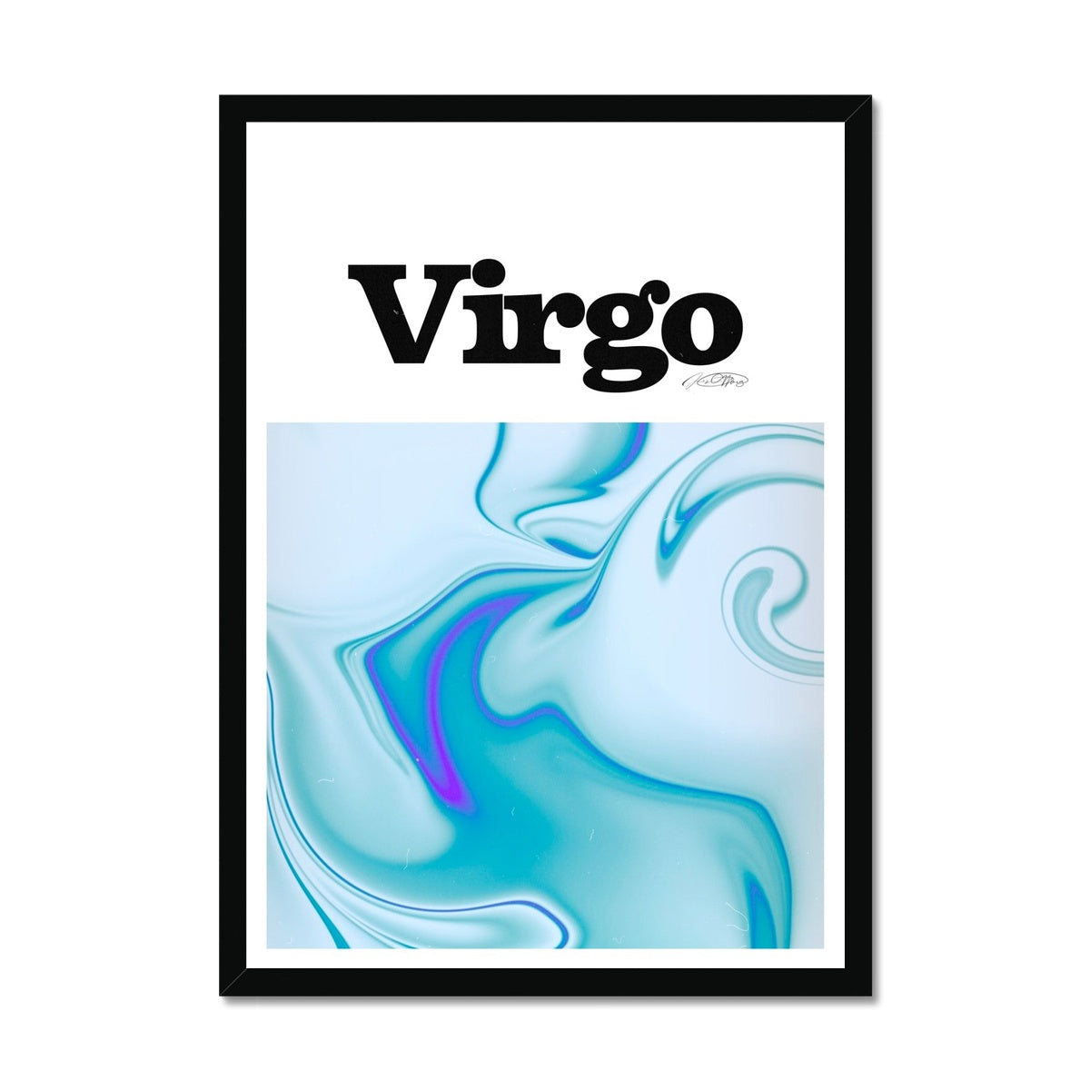 Virgo Aura art print by Les Muses. Zodiac sign wall art. Astrology artwork collection.