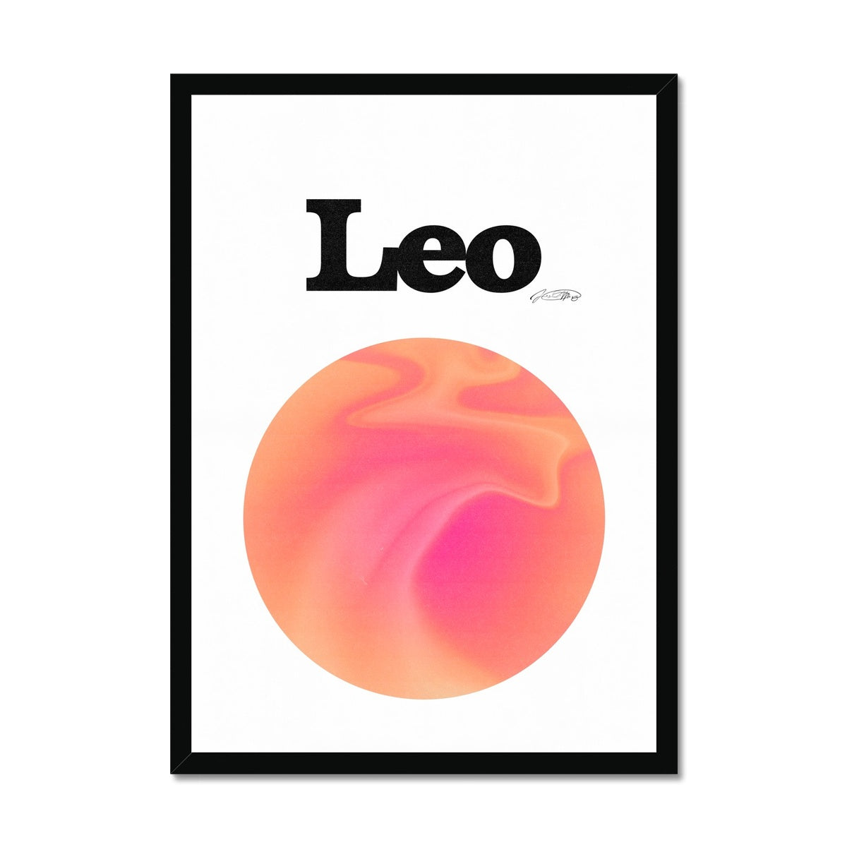 Leo Aura art print by Les Muses. Zodiac sign wall art. Aesthetic gradient star sign poster. Astrology artwork collection.