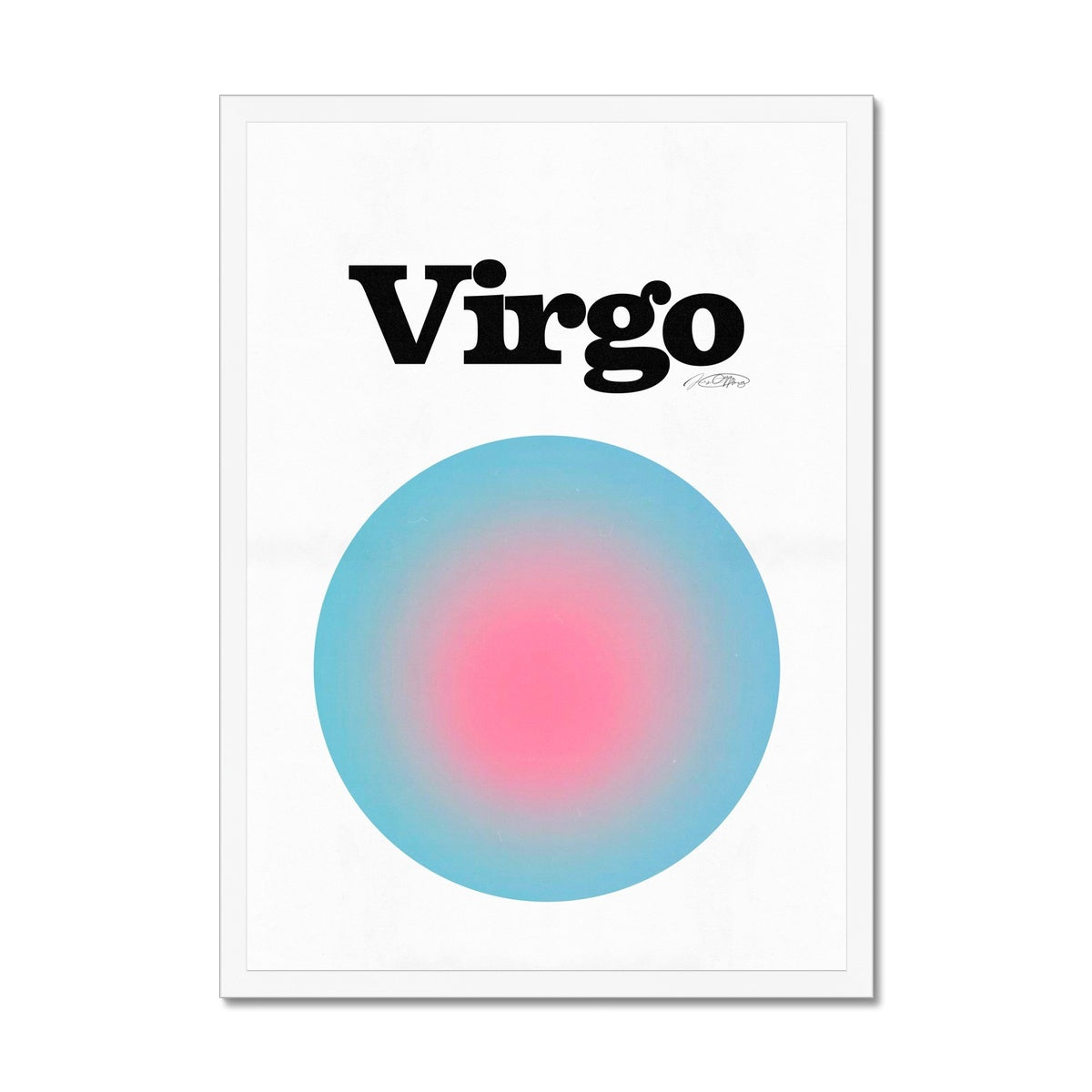 Virgo Aura art print by Les Muses. Zodiac sign wall art. Astrology artwork collection.