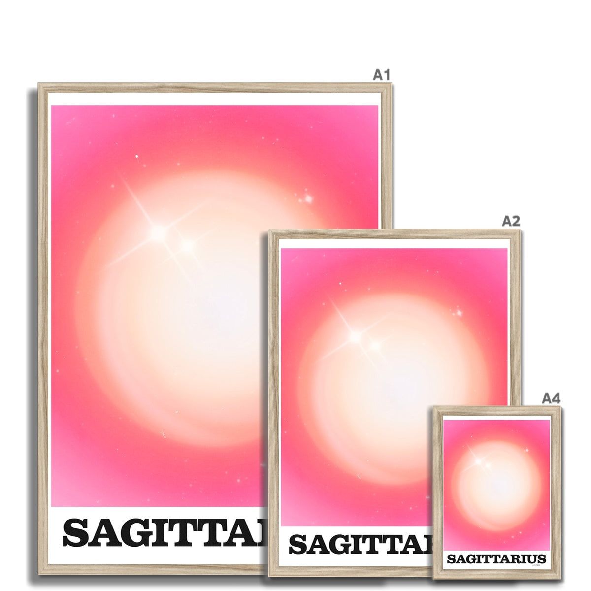 Our Sagittarius Aura art print is the perfect wall art to show off your star sign. Find a zodiac gradient print or poster in our astrology collection.
