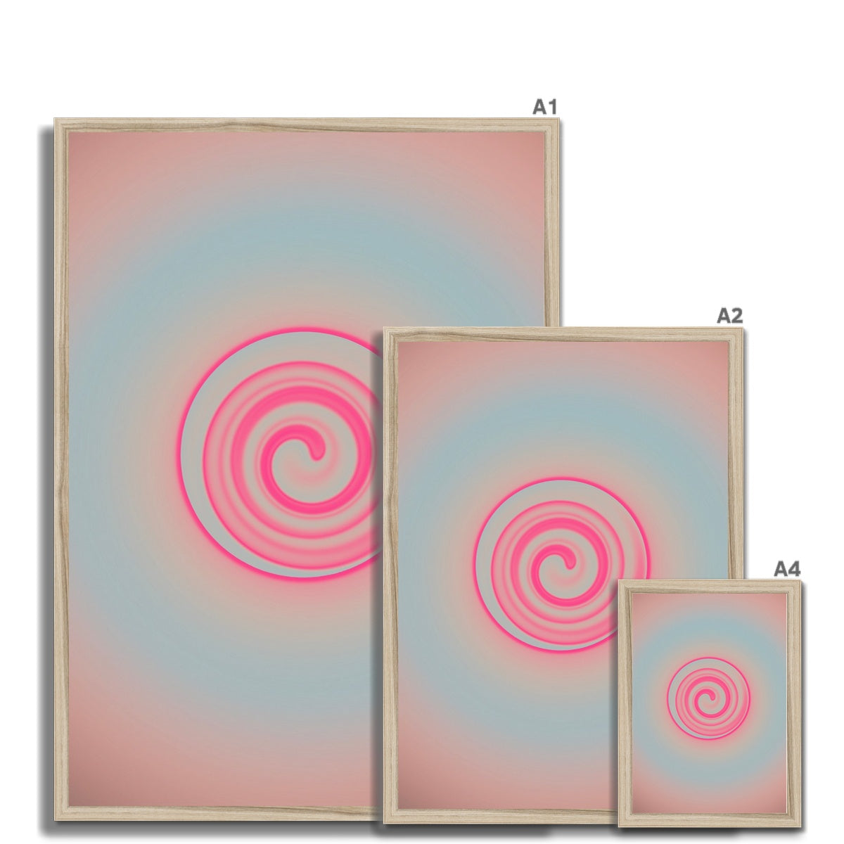 Sunset gradient aura wall art prints featuring warped pastel gradients. Colorful aura gradient posters perfect as aesthetic dorm and apartment decor.