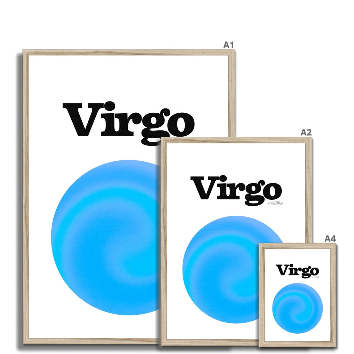 Virgo Aura art print by Les Muses. Zodiac sign wall art. Astrology artwork collection.