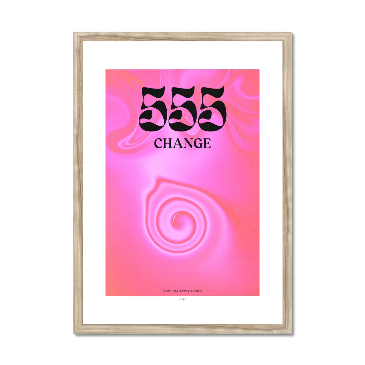 An angel number art print with a gradient aura. Add a touch of angel energy to your walls with a angel number auras. The perfect wall art posters to create a soft and dreamy aesthetic with your apartment or dorm decor. 555 Change: Something New Is Coming.