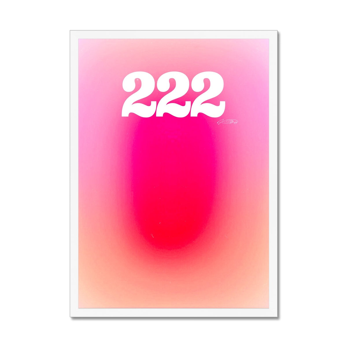 An angel number art print with a gradient aura. Add a touch of angel energy to your walls with a angel number auras. The perfect wall art posters to create a soft and dreamy aesthetic with your apartment or dorm decor. 222 Alignment: You Are In The Right Place And The Right Time.