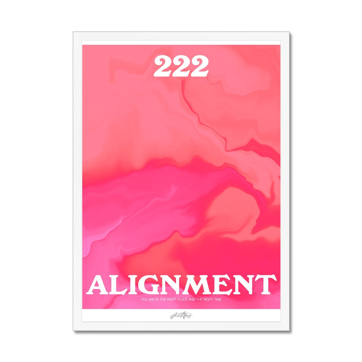 An angel number art print with a gradient aura. Add a touch of angel energy to your walls with a angel number auras. The perfect wall art posters to create a soft and dreamy aesthetic with your apartment or dorm decor. 222 Alignment: You Are In The Right Place And The Right Time.