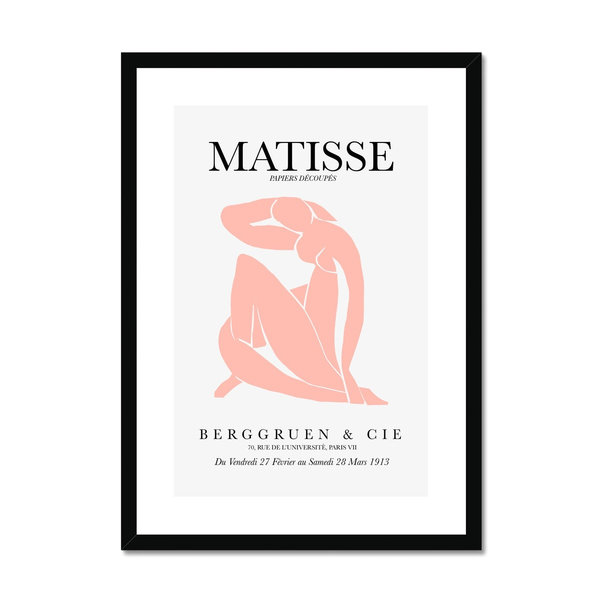 pink nude Framed & Mounted Print