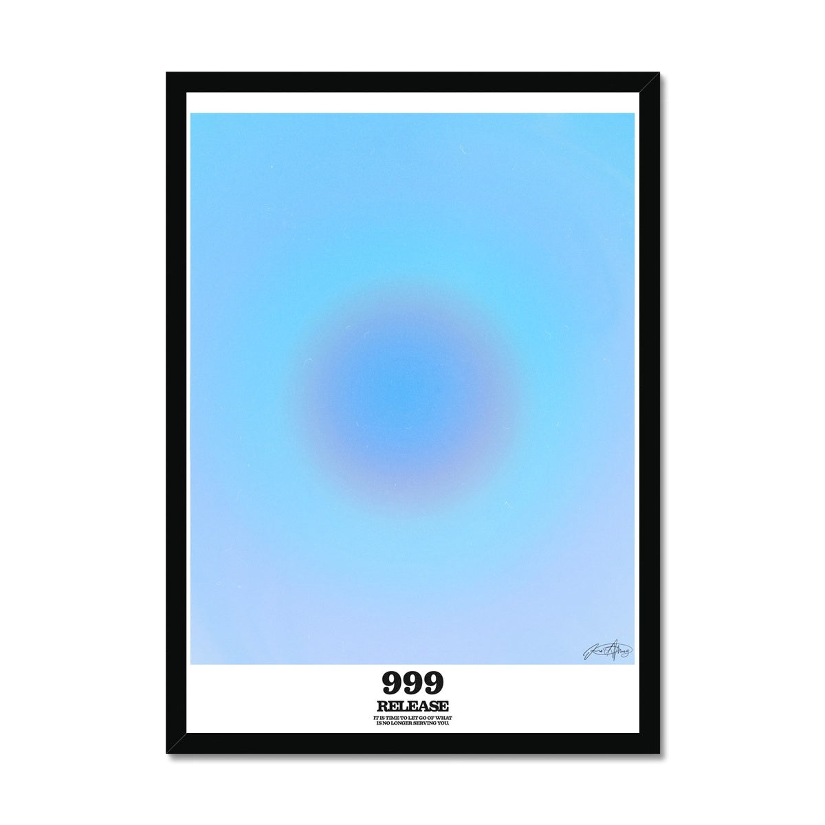 An angel number art print with a gradient aura. Add a touch of angel energy to your walls with a angel number auras. The perfect wall art posters to create a soft and dreamy aesthetic with your apartment or dorm decor. 999 Release: It’s Time To Let Go Of What’s No Longer Serving You.