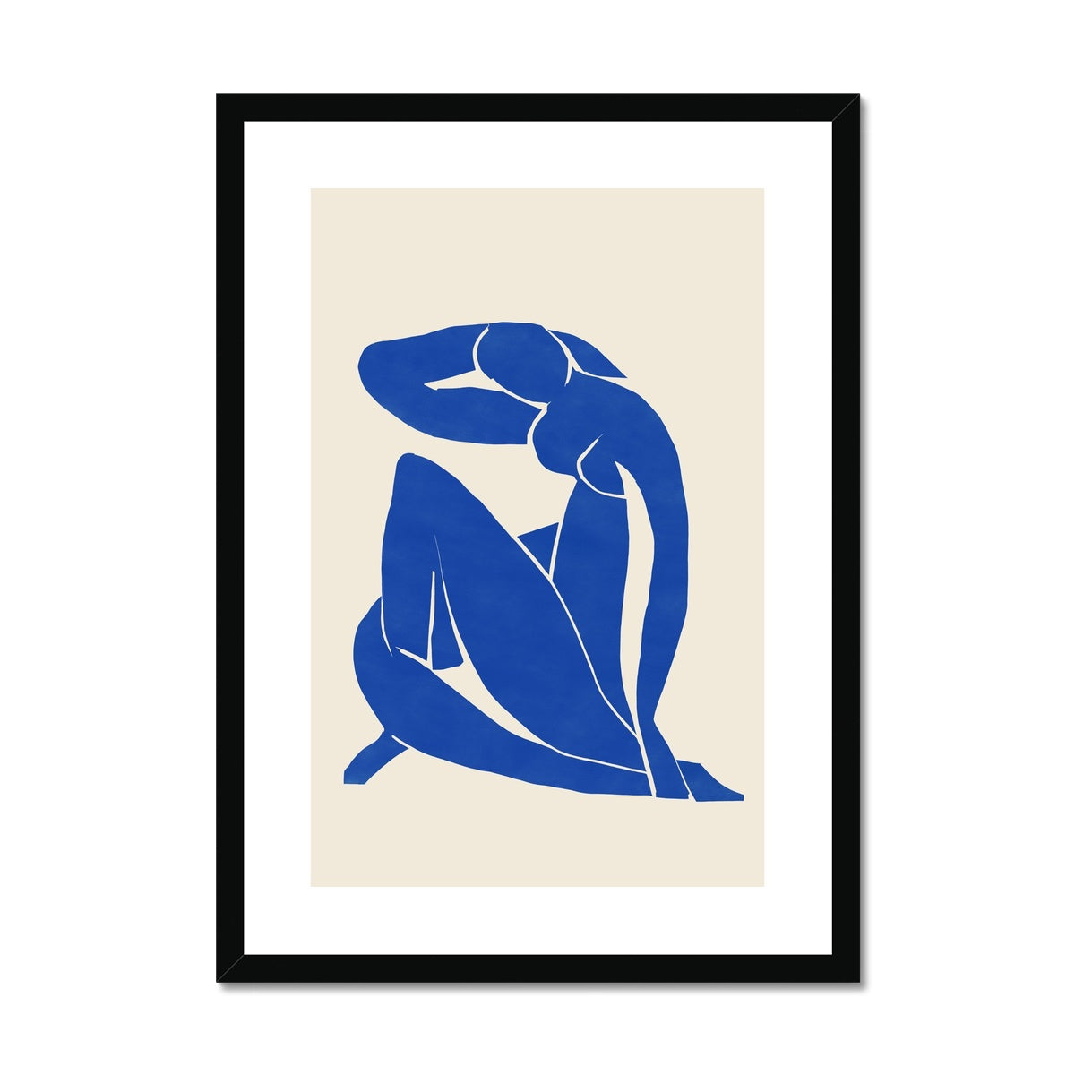 © les muses / Matisse wall art prints featuring nude figure cut outs or "Papiers Découpés" in a danish pastel style. Matisse exhibition posters with paper cut-outs. Berggruen & Cie museum prints for your gallery wall.