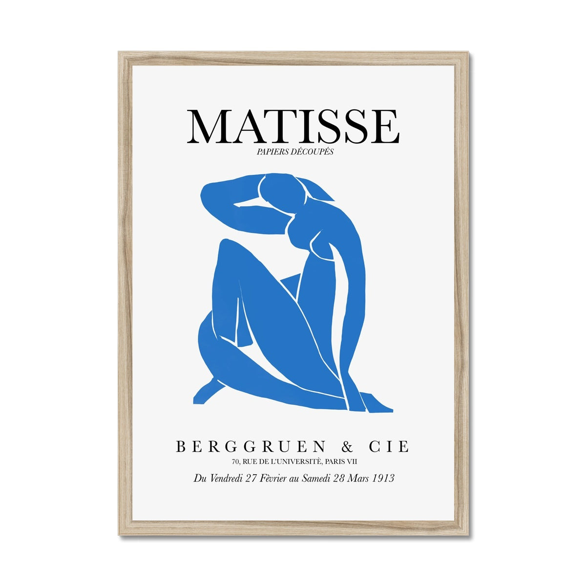 © les muses / Matisse wall art prints featuring nude figure cut outs or "Papiers Découpés" in a danish pastel style. Matisse exhibition posters with paper cut-outs. Berggruen & Cie museum prints for your gallery wall.