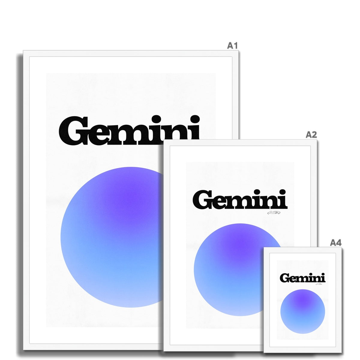 Our Gemini Aura art print is the perfect wall art to show off your star sign. Find a zodiac gradient print or poster in our astrology collection.