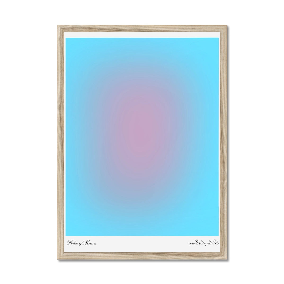 Dreamy gradient aura wall art prints featuring color clouds of pastel gradients. The rectangular layers of light and shadow appear to recede similar to an infinity mirror. Our colorful aura gradient posters are a stunning addition to any home.