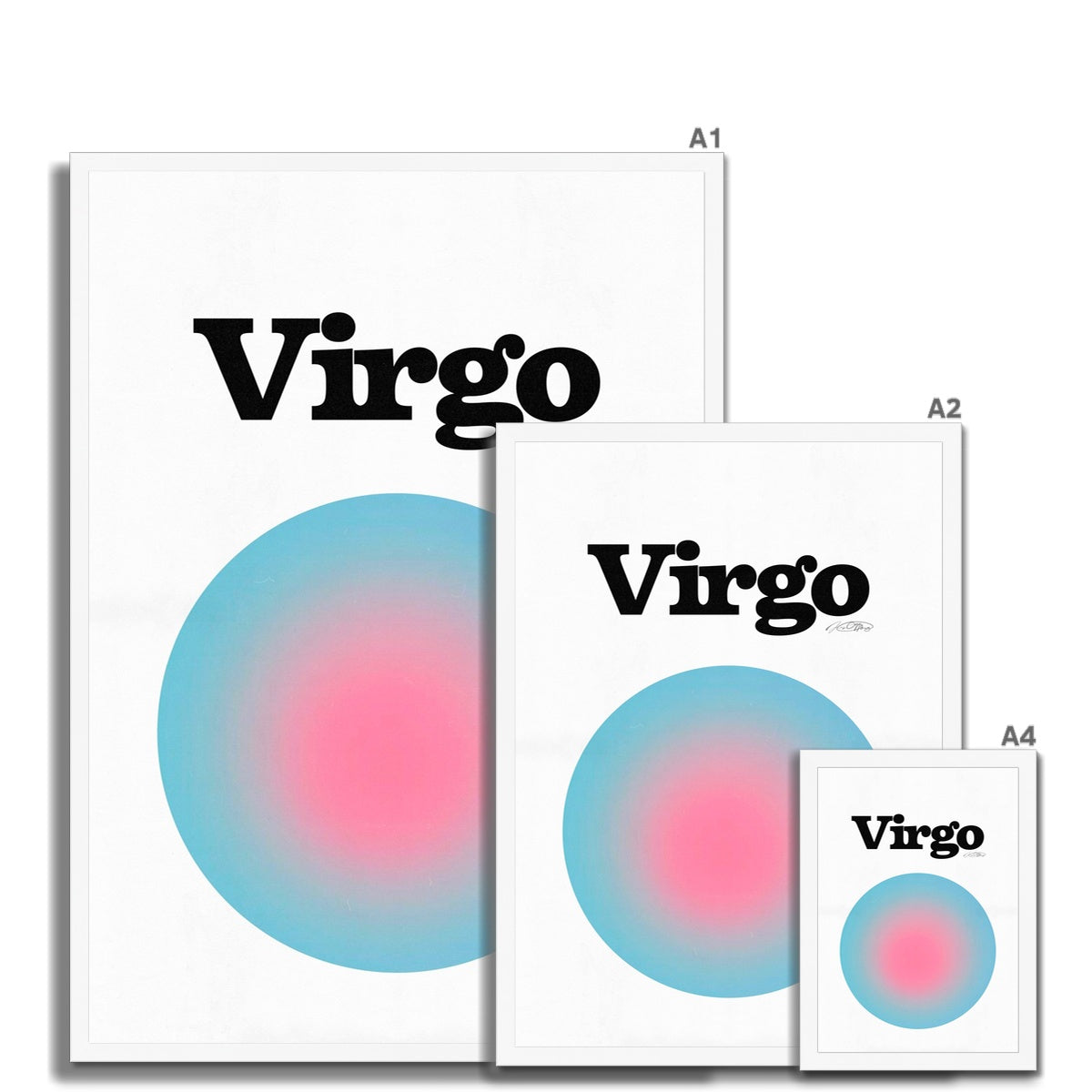 Virgo Aura art print by Les Muses. Zodiac sign wall art. Astrology artwork collection.