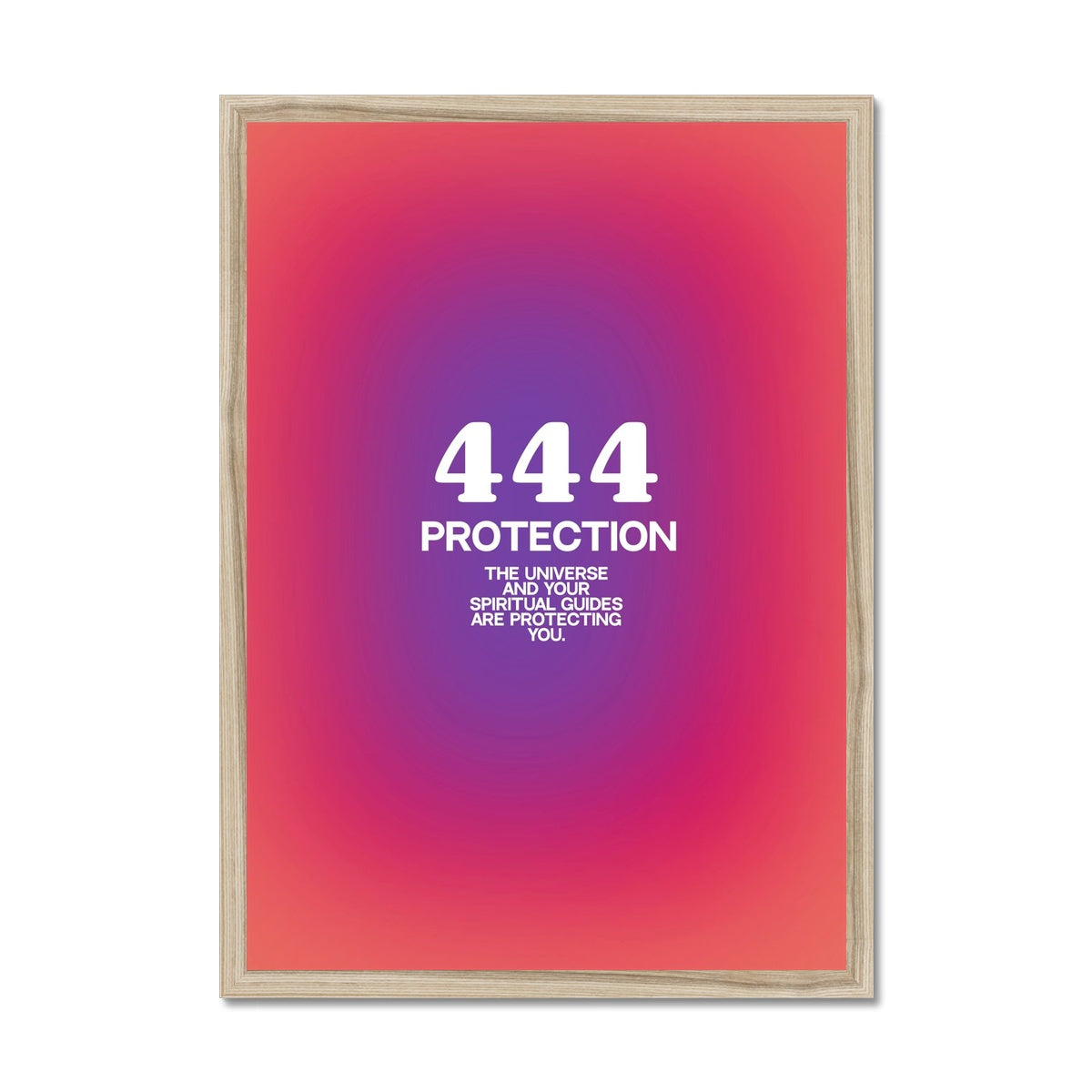 An angel number art print with a gradient aura. Add a touch of angel energy to your walls with a angel number auras. The perfect wall art posters to create a soft and dreamy aesthetic with your apartment or dorm decor. 444 Protection: The Universe And Your Spiritual Guides Are Protecting You.