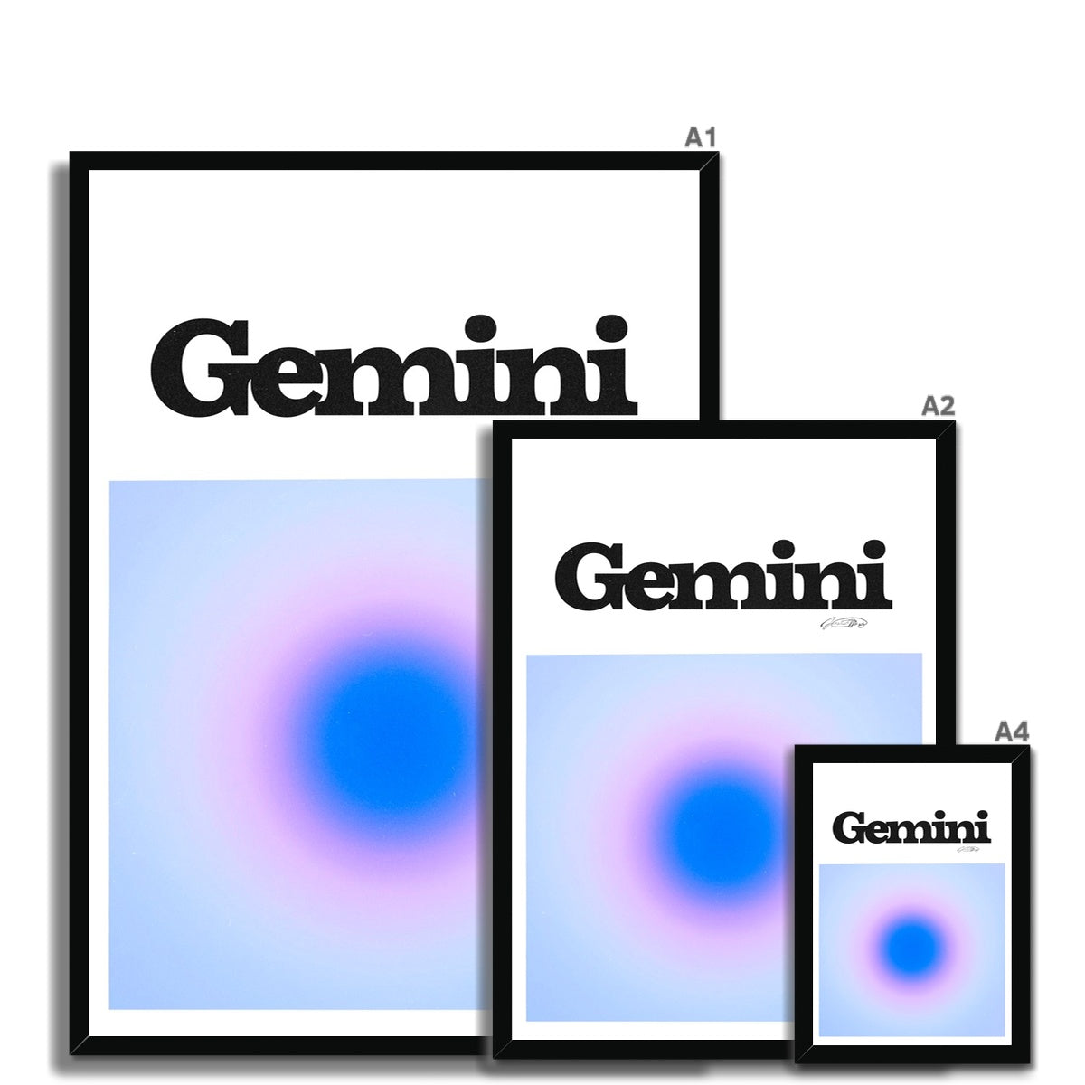 Our Gemini Aura art print is the perfect wall art to show off your star sign. Find a zodiac gradient print or poster in our astrology collection.