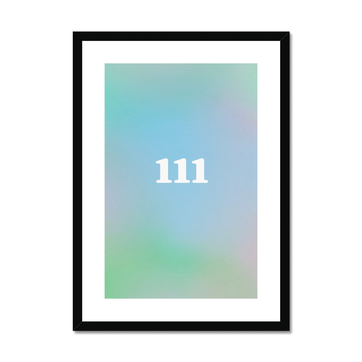 An angel number art print with a gradient aura. Add a touch of angel energy to your walls with a angel number auras. The perfect wall art posters to create a soft and dreamy aesthetic with your apartment or dorm decor. 111 Intuition: Trust Your Gut & Listen To Your Heart