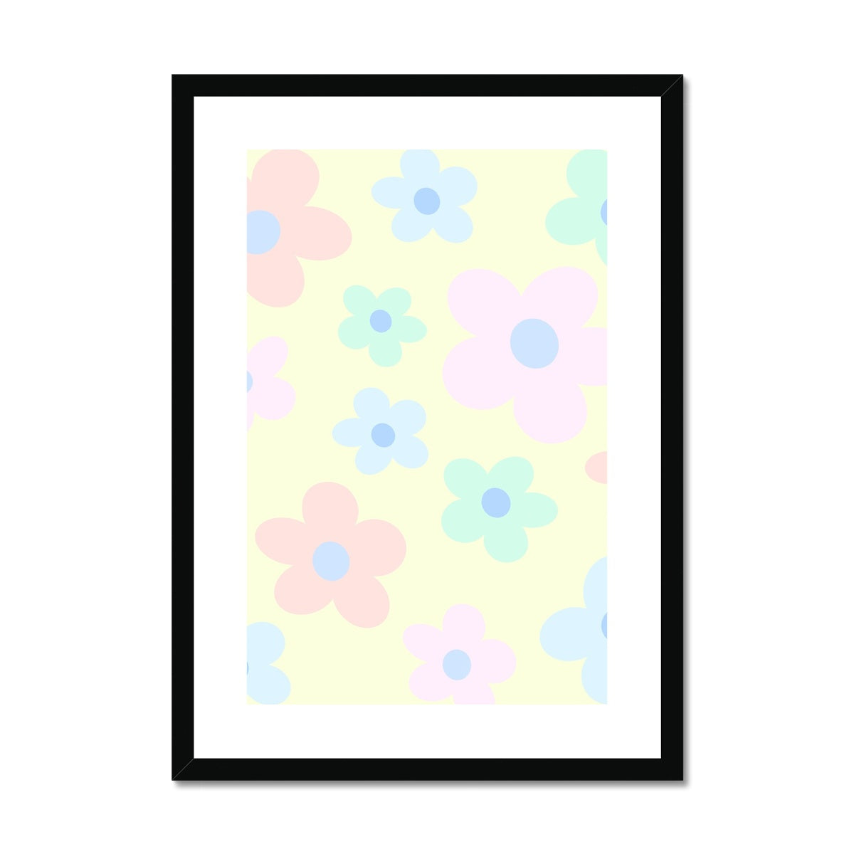 © les muses / Our Flower Market / Danish pastel art prints full of colorful daisy flowers. An aesthetic flower design also available in our Flower Market / Daisy collection. Trendy retro flower posters that make cute wall art for apartment and dorm decor. 