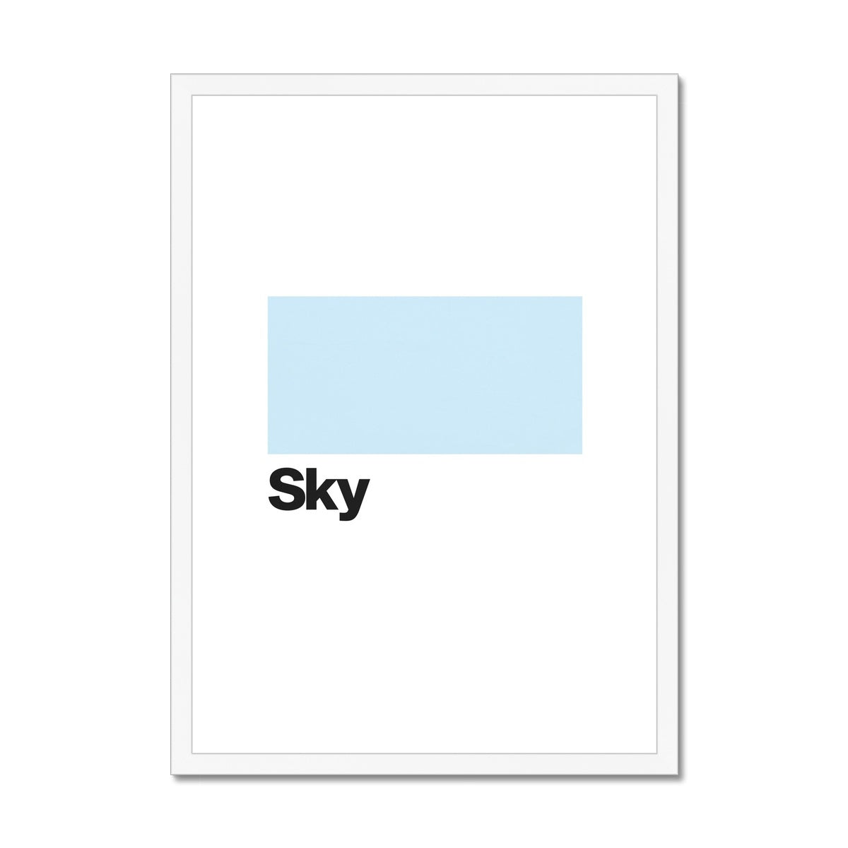 Sky Blue Framed & Mounted Print