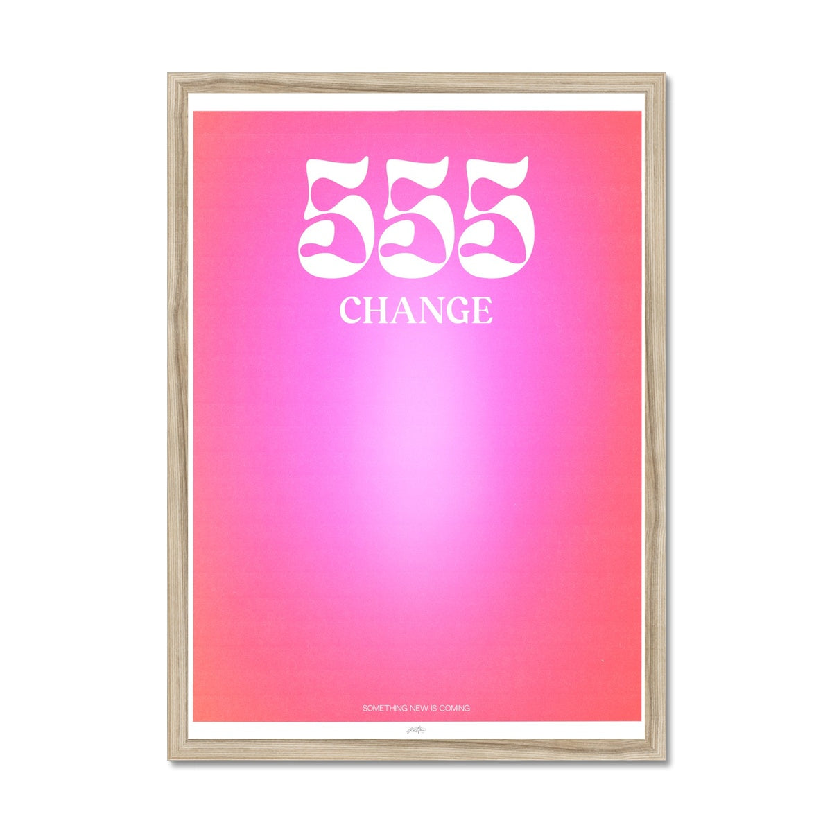 An angel number art print with a gradient aura. Add a touch of angel energy to your walls with a angel number auras. The perfect wall art posters to create a soft and dreamy aesthetic with your apartment or dorm decor. 555 Change: Something New Is Coming.