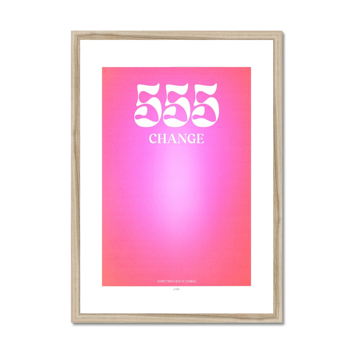 An angel number art print with a gradient aura. Add a touch of angel energy to your walls with a angel number auras. The perfect wall art posters to create a soft and dreamy aesthetic with your apartment or dorm decor. 555 Change: Something New Is Coming.