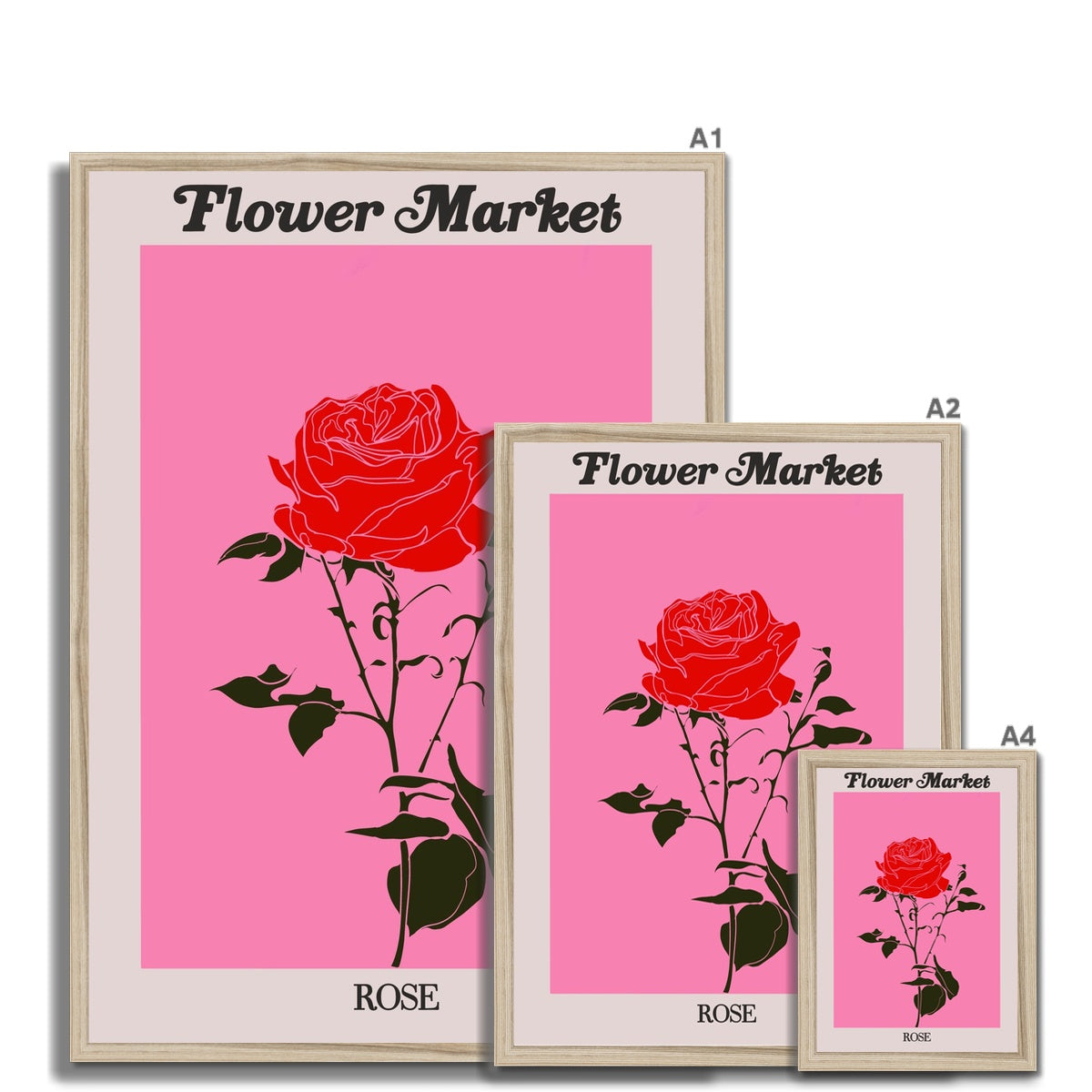 Our Flower Market collection features wall art with vibrant floral illustrations under original hand drawn typography. Danish pastel posters full of flowers that will brighten up any gallery wall. The full resolution art prints of our popular Flower Market and Fruit Market designs are available only from Les Muses. 