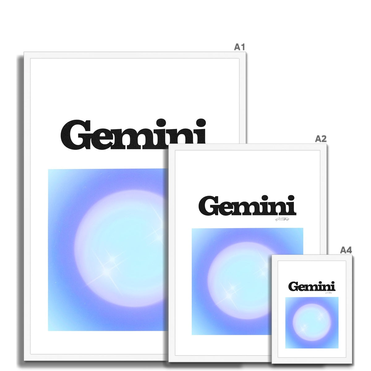 Our Gemini Aura art print is the perfect wall art to show off your star sign. Find a zodiac gradient print or poster in our astrology collection.