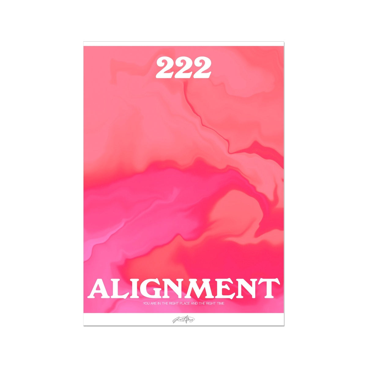 An angel number art print with a gradient aura. Add a touch of angel energy to your walls with a angel number auras. The perfect wall art posters to create a soft and dreamy aesthetic with your apartment or dorm decor. 222 Alignment: You Are In The Right Place And The Right Time.