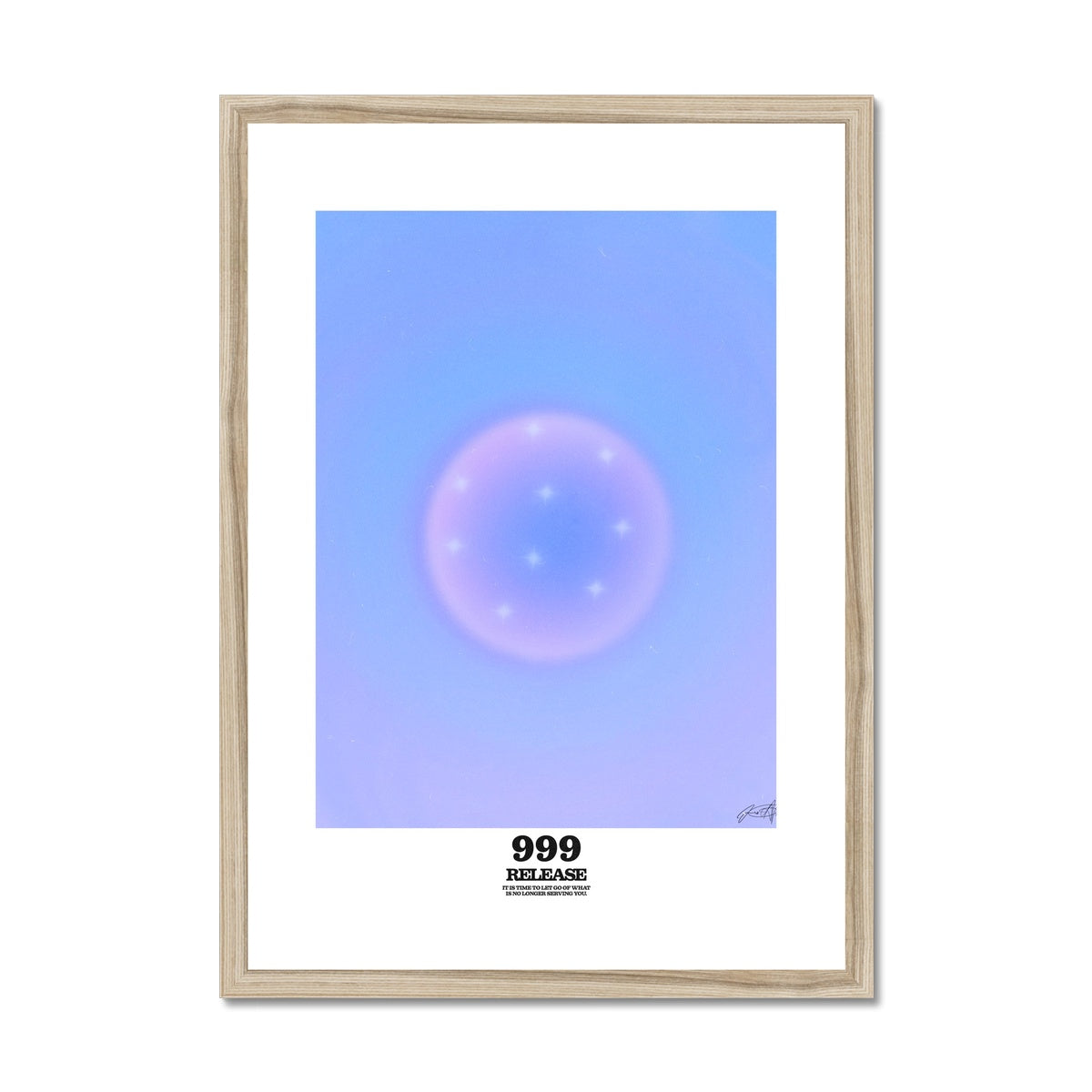 An angel number art print with a gradient aura. Add a touch of angel energy to your walls with a angel number auras. The perfect wall art posters to create a soft and dreamy aesthetic with your apartment or dorm decor. 999 Release: It’s Time To Let Go Of What’s No Longer Serving You.