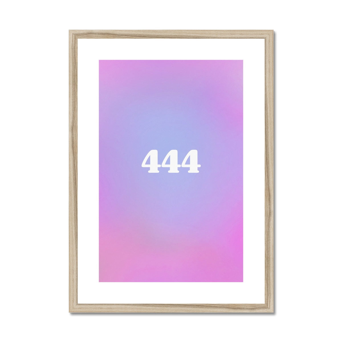 An angel number art print with a gradient aura. Add a touch of angel energy to your walls with a angel number auras. The perfect wall art posters to create a soft and dreamy aesthetic with your apartment or dorm decor. 444 Protection: The Universe And Your Spiritual Guides Are Protecting You.