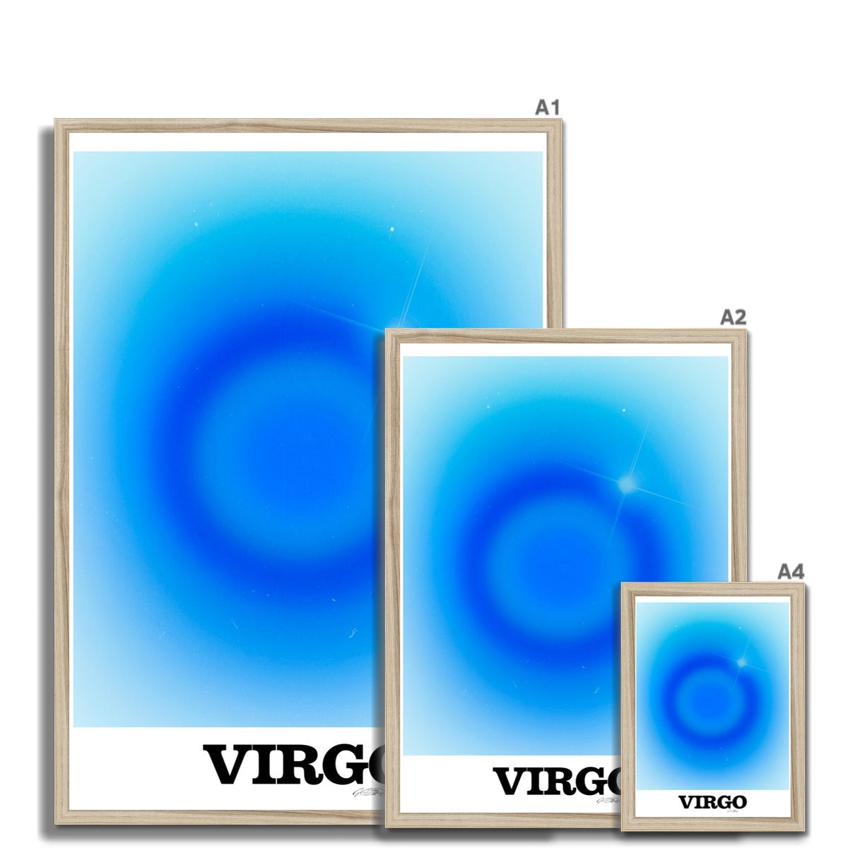 Virgo Aura art print by Les Muses. Zodiac sign wall art. Astrology artwork collection.