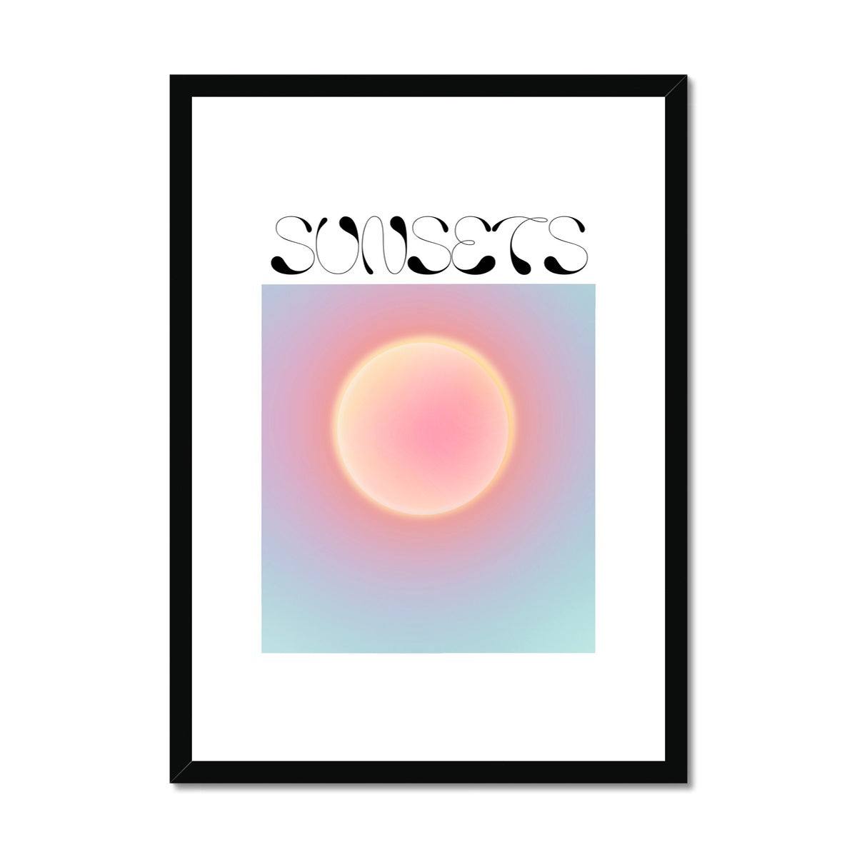 sunset aura Framed & Mounted Print