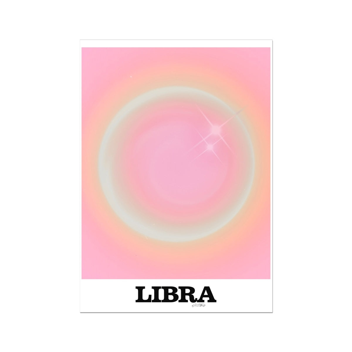 Our Libra Aura art print is the perfect wall art to show off your star sign. Find a zodiac gradient print or poster in our astrology collection.