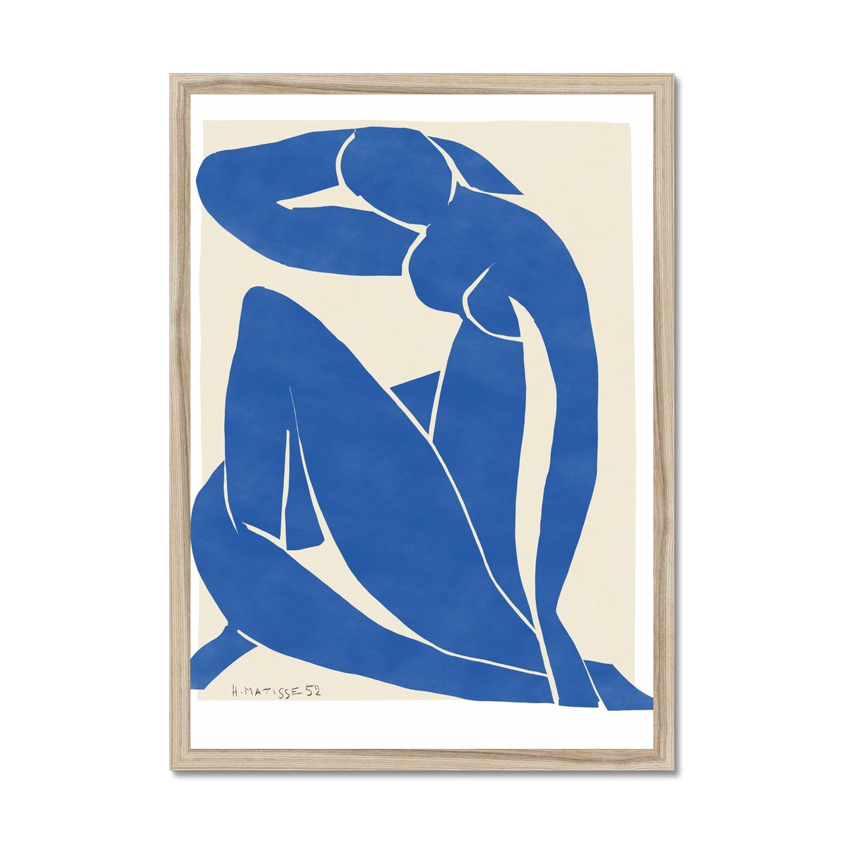 © les muses / Matisse wall art prints featuring nude figure cut outs or "Papiers Découpés" in a danish pastel style. Matisse exhibition posters with paper cut-outs. Berggruen & Cie museum prints for your gallery wall.