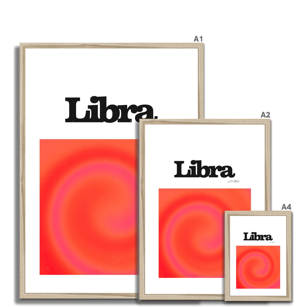 Our Libra Aura art print is the perfect wall art to show off your star sign. Find a zodiac gradient print or poster in our astrology collection.