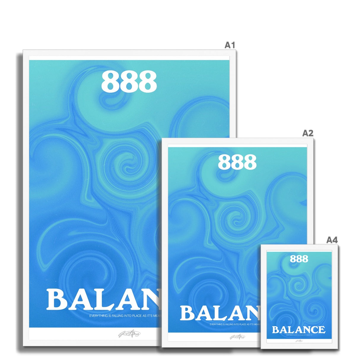 An angel number art print with a gradient aura. Add a touch of angel energy to your walls with a angel number auras. The perfect wall art posters to create a soft and dreamy aesthetic with your apartment or dorm decor. 888 Balance: Everything Is Falling Into Place As It’s Meant To Be.