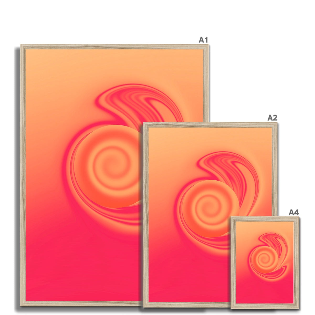 Sunset gradient aura wall art prints featuring warped pastel gradients. Colorful aura gradient posters perfect as aesthetic dorm and apartment decor.