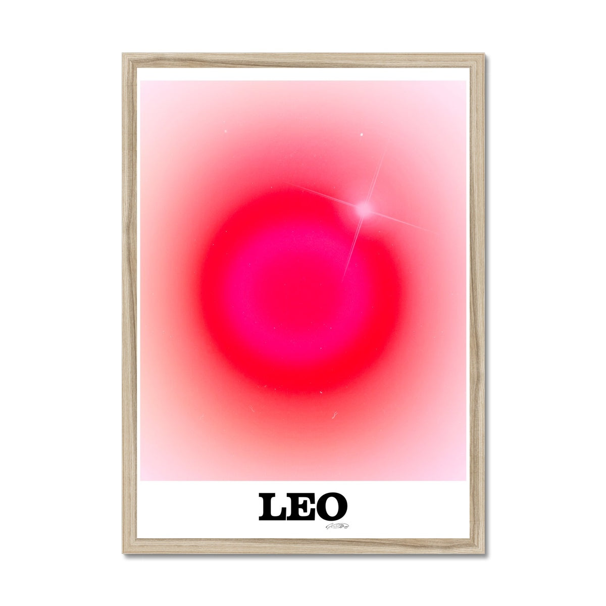 Leo Aura art print by Les Muses. Zodiac sign wall art. Aesthetic gradient star sign poster. Astrology artwork collection.