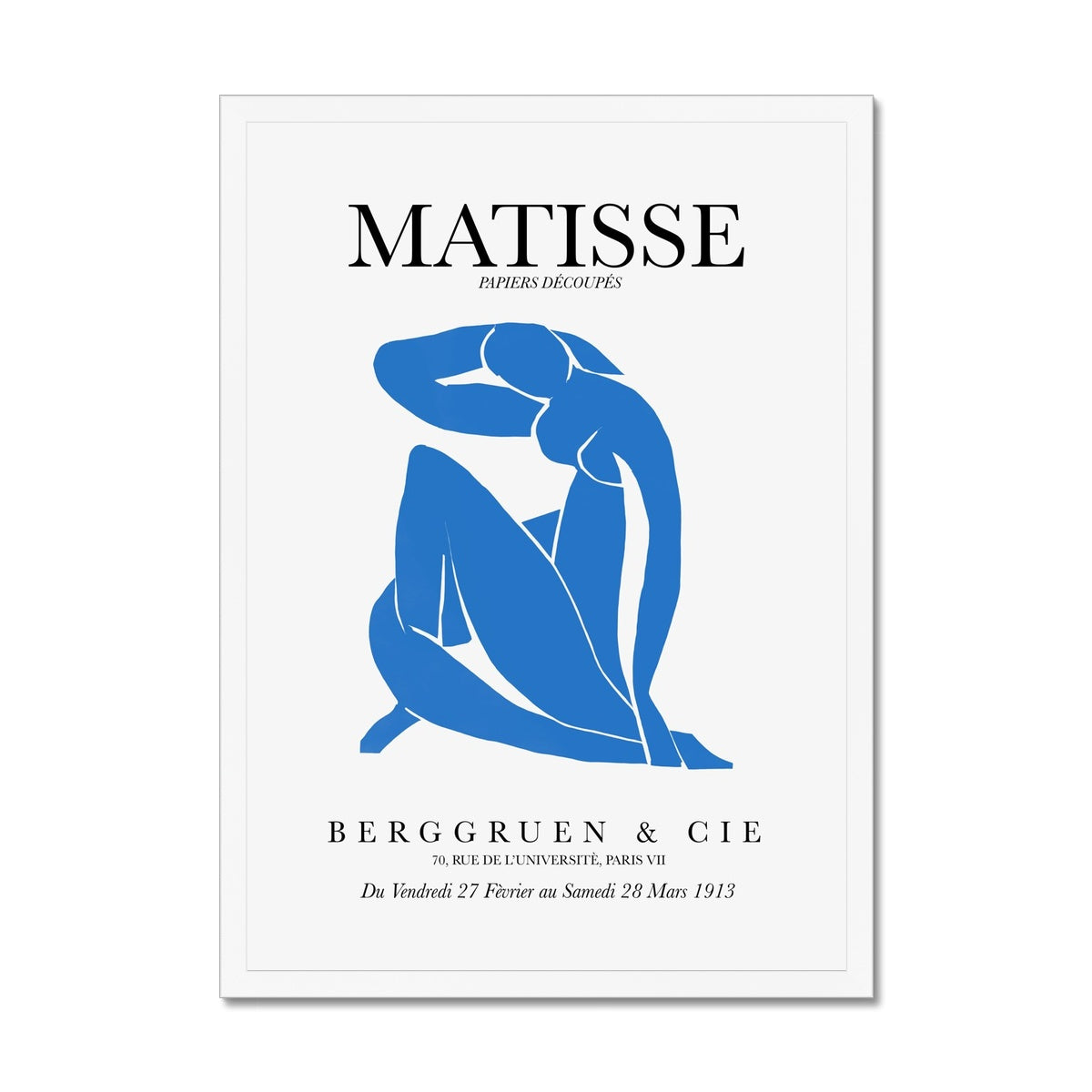 © les muses / Matisse wall art prints featuring nude figure cut outs or "Papiers Découpés" in a danish pastel style. Matisse exhibition posters with paper cut-outs. Berggruen & Cie museum prints for your gallery wall.