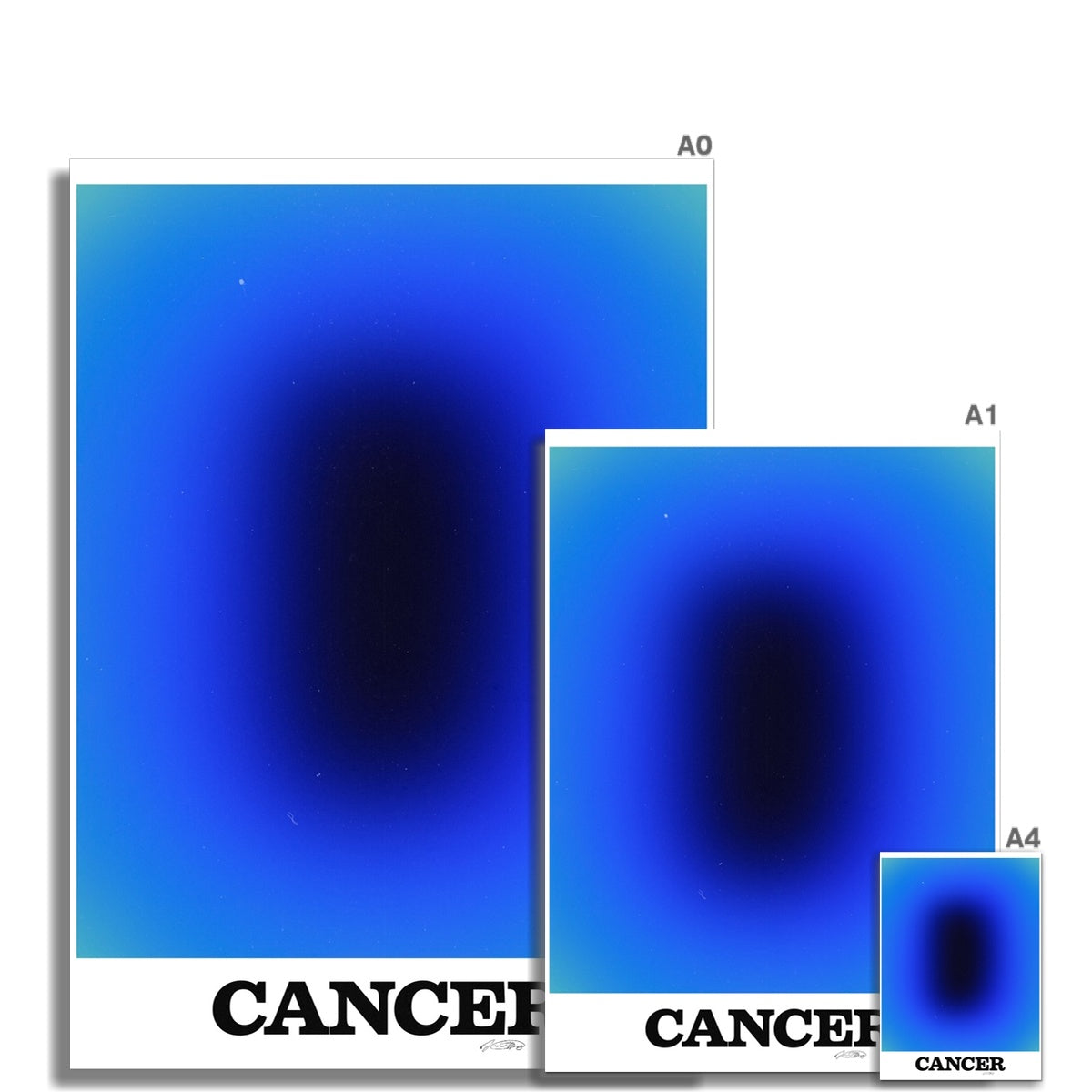 Our Cancer Aura art print is the perfect wall art to show off your star sign. Find a zodiac gradient print or poster in our astrology collection.