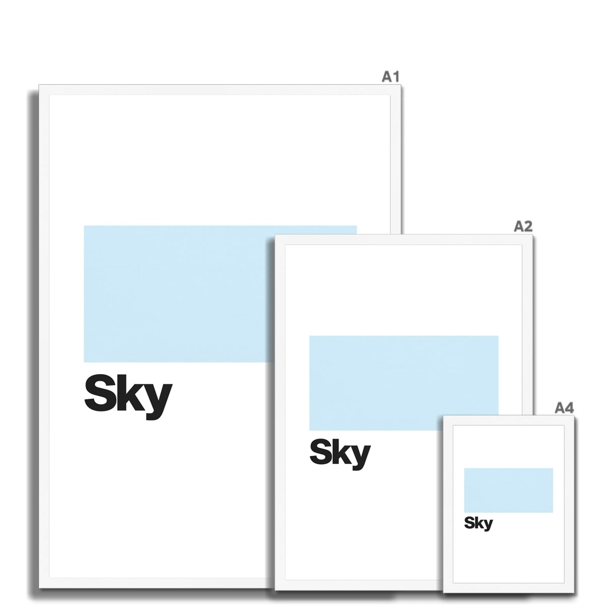 Sky Blue Framed Print