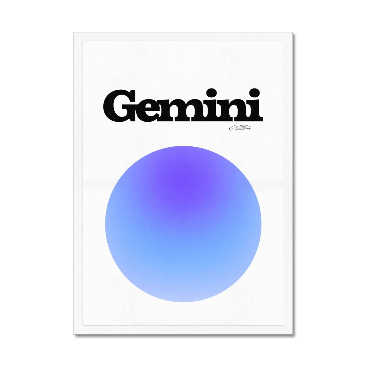 Our Gemini Aura art print is the perfect wall art to show off your star sign. Find a zodiac gradient print or poster in our astrology collection.