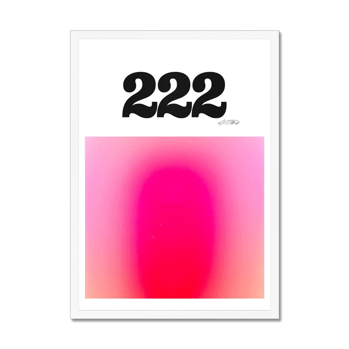 An angel number art print with a gradient aura. Add a touch of angel energy to your walls with a angel number auras. The perfect wall art posters to create a soft and dreamy aesthetic with your apartment or dorm decor. 222 Alignment: You Are In The Right Place And The Right Time.