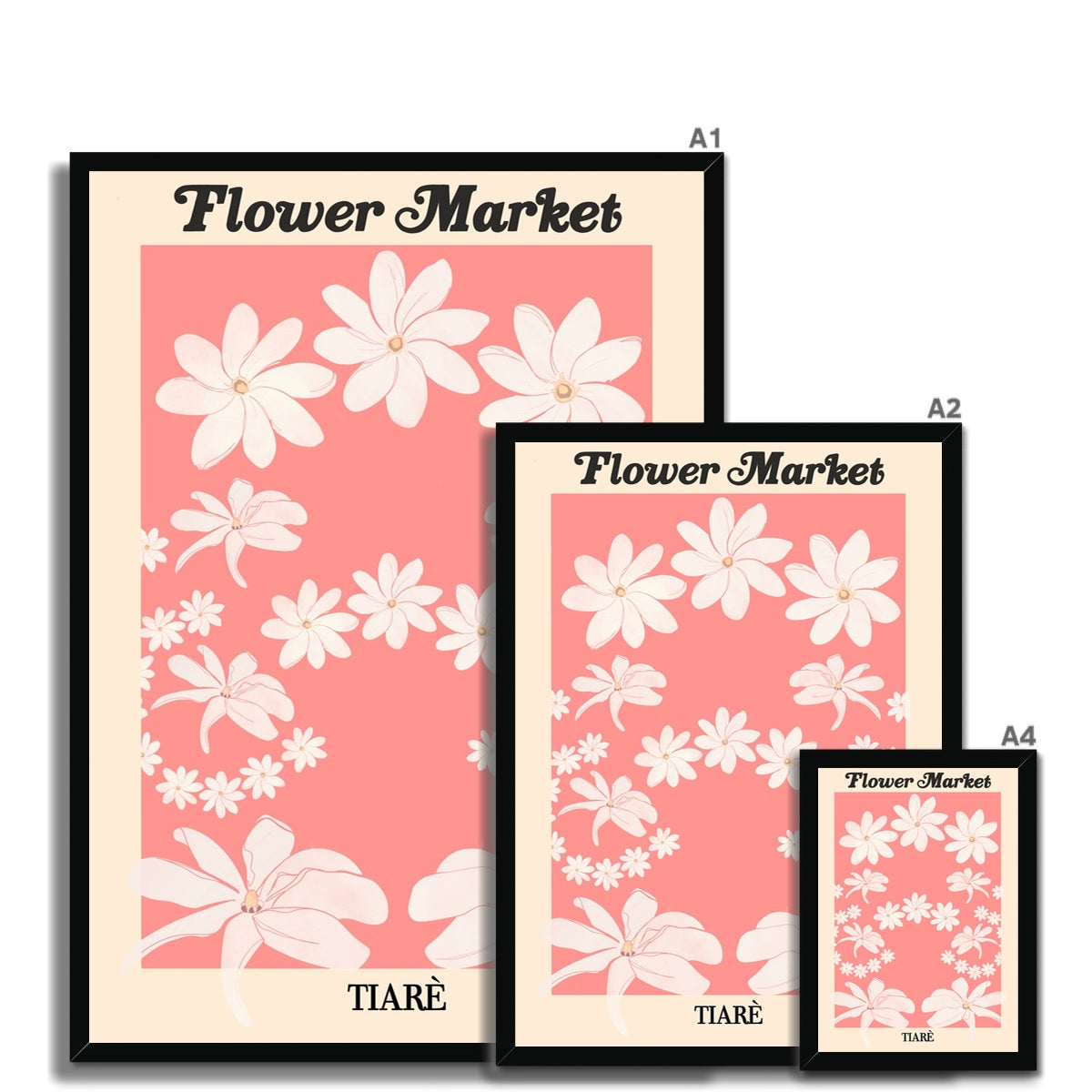 Our Flower Market collection features wall art with vibrant floral illustrations under original hand drawn typography. Danish pastel posters full of flowers that will brighten up any gallery wall. The full resolution art prints of our popular Flower Market and Fruit Market designs are available only from Les Muses. 