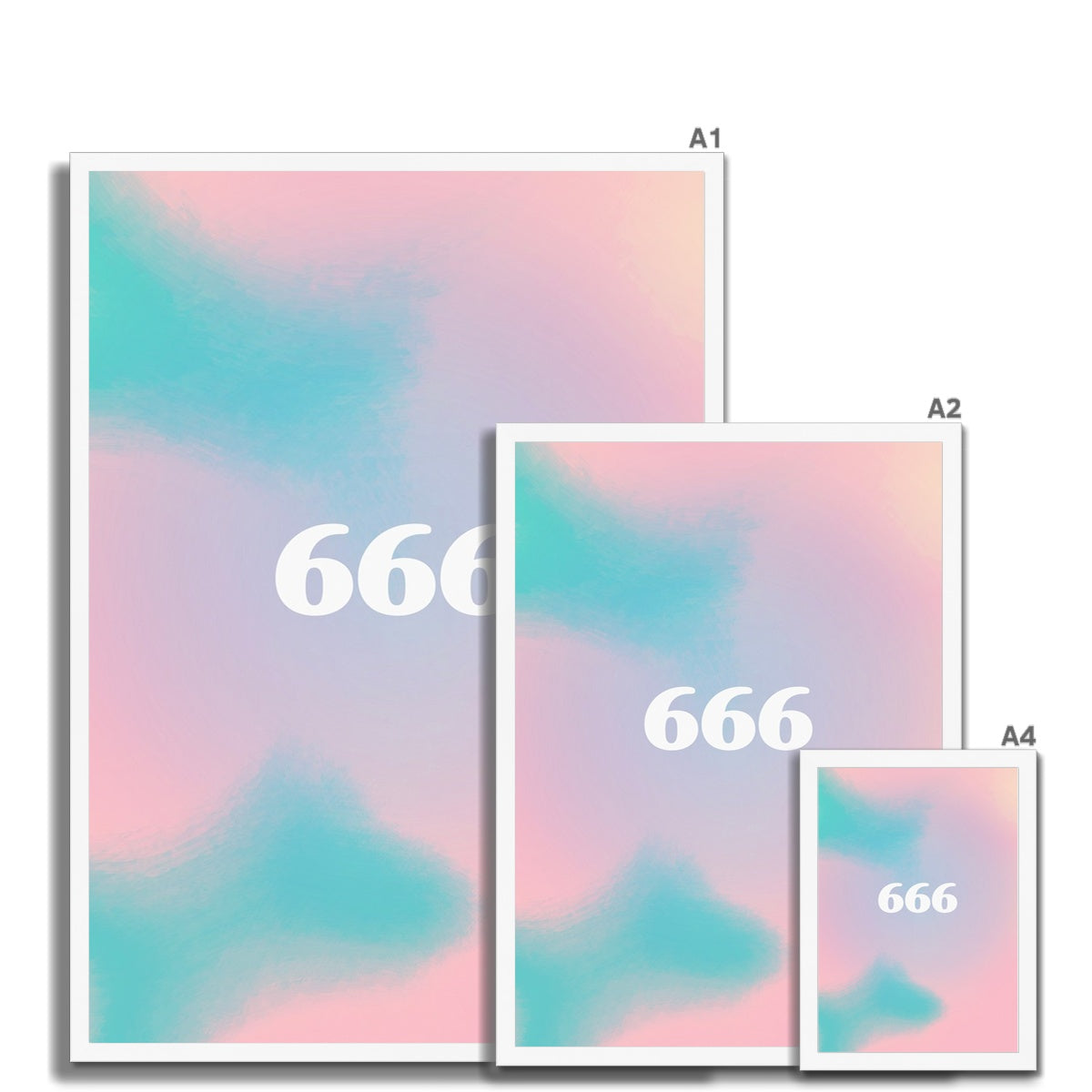 An angel number art print with a gradient aura. Add a touch of angel energy to your walls with a angel number auras. The perfect wall art posters to create a soft and dreamy aesthetic with your apartment or dorm decor. 666 Reflect: It Is Time To Wake Up To Your Higher Spiritual Truth.