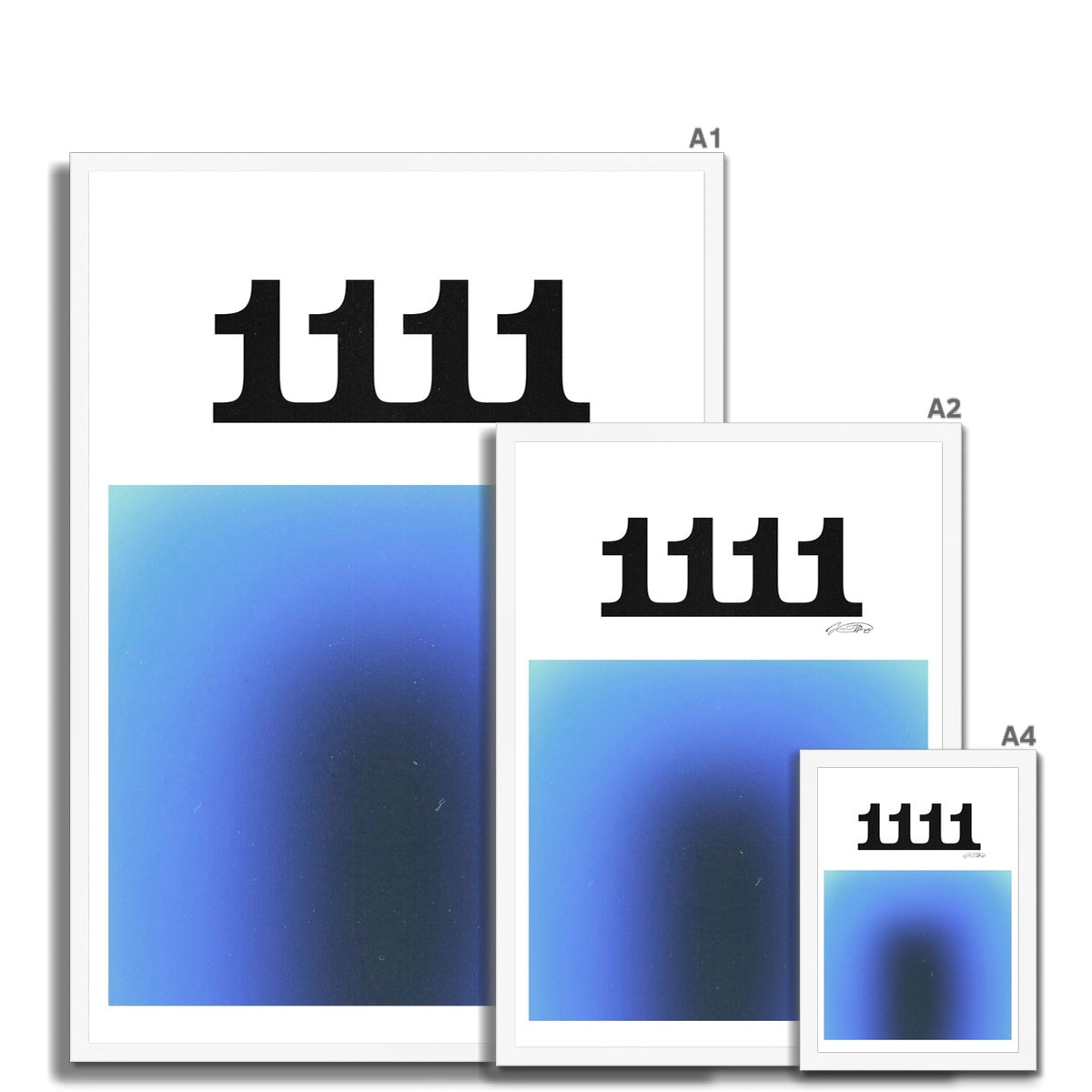 An angel number art print with a gradient aura. Add a touch of angel energy to your walls with a angel number auras. The perfect wall art posters to create a soft and dreamy aesthetic with your apartment or dorm decor. 1111 Magic Hour: Make A Wish.