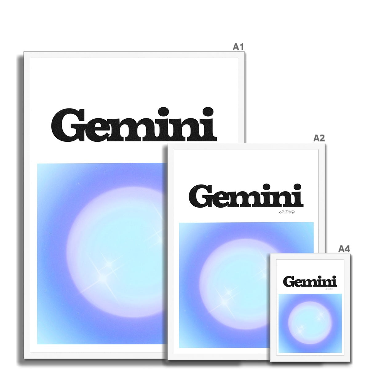 Our Gemini Aura art print is the perfect wall art to show off your star sign. Find a zodiac gradient print or poster in our astrology collection.