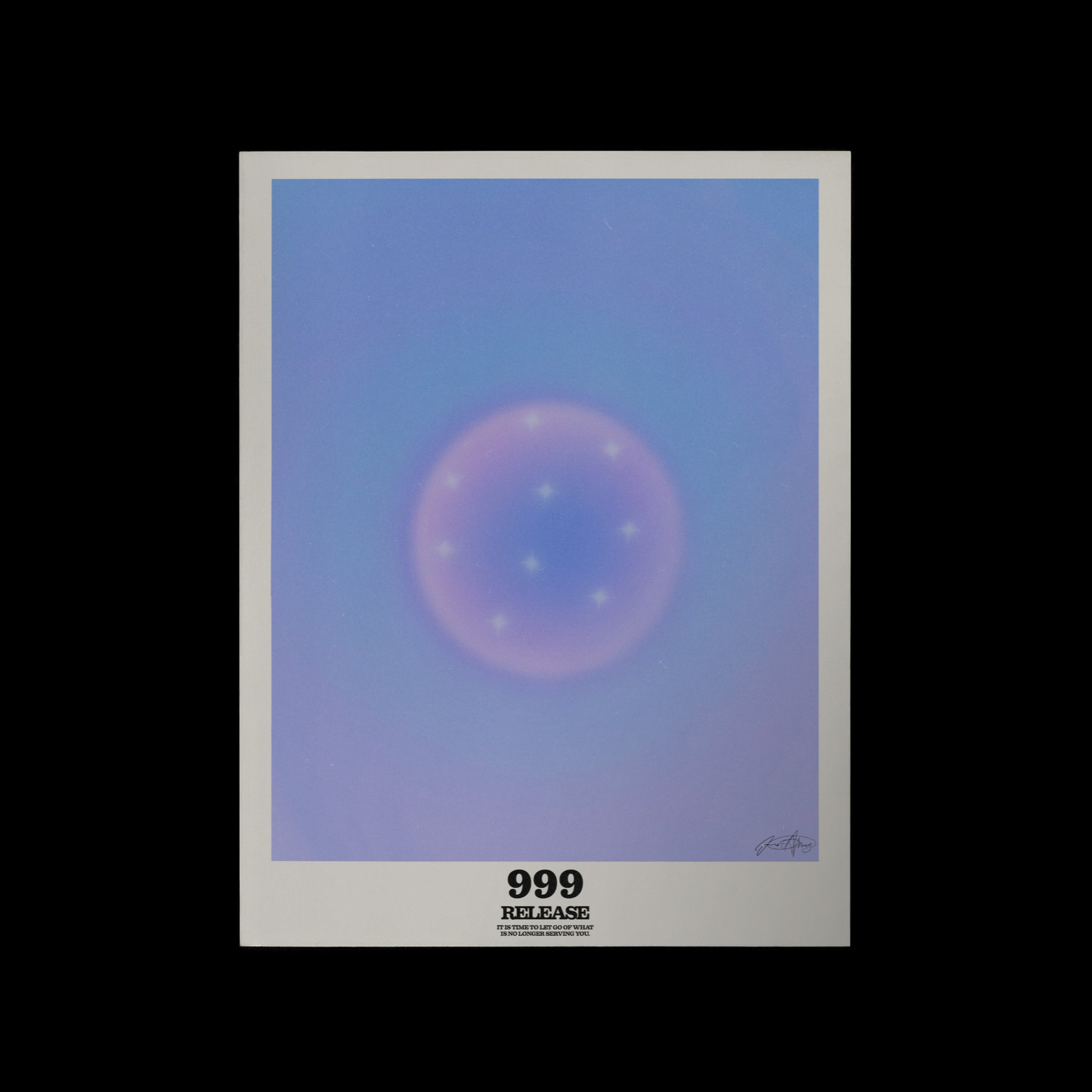 An angel number art print with a gradient aura. Add a touch of angel energy to your walls with a angel number auras. The perfect wall art posters to create a soft and dreamy aesthetic with your apartment or dorm decor. 999 Release: It’s Time To Let Go Of What’s No Longer Serving You.