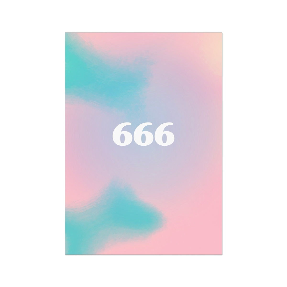 An angel number art print with a gradient aura. Add a touch of angel energy to your walls with a angel number auras. The perfect wall art posters to create a soft and dreamy aesthetic with your apartment or dorm decor. 666 Reflect: It Is Time To Wake Up To Your Higher Spiritual Truth.