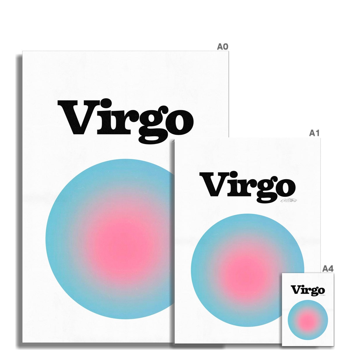 Virgo Aura art print by Les Muses. Zodiac sign wall art. Astrology artwork collection.